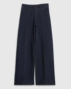 Indigo Pull-On Sculpt Stretch Palazzo Jeans