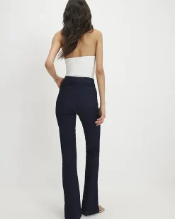 Indigo Pull-On Sculpt Stretch Bootcut Jeans