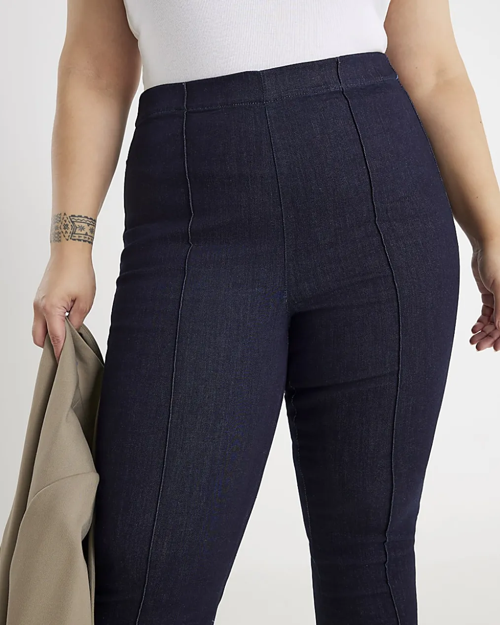 Indigo Pull-On Sculpt Stretch Bootcut Jeans