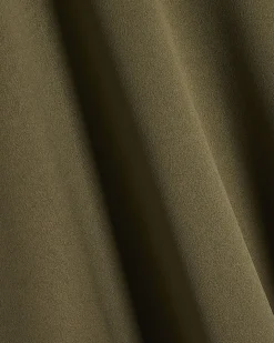 Khaki Asymmetric Lace Satin T-shirt