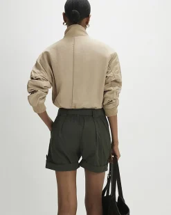 Khaki Belted Shorts