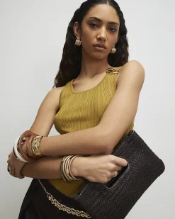 Khaki Buckle Knitted Vest