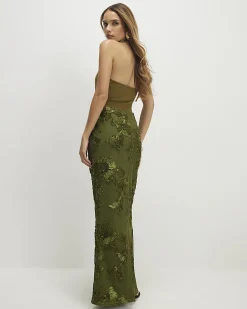 Khaki Cornelli Maxi Skirt