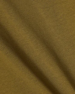 Khaki Cotton Blend Halter Neck Tank Top