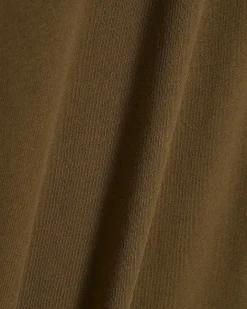 Khaki Cotton T-Shirt Midi Dress