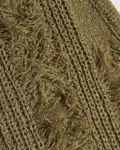 Khaki Knitted Asymmetric Fringed Top