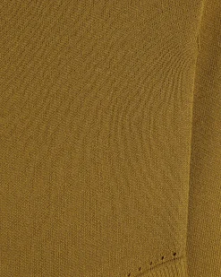 Khaki Linen Blend Asymmetric Knit Jumper