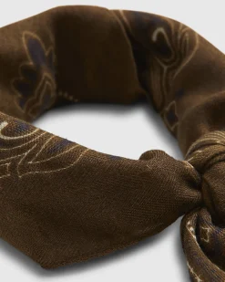 Khaki Paisley Bandana
