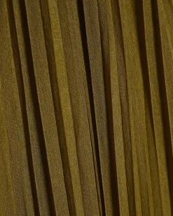 Khaki Pleated Mesh Balloon Leg Trousers