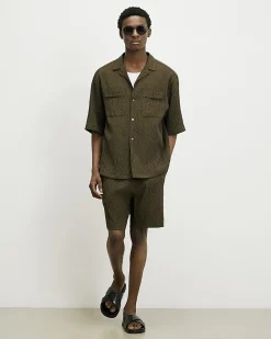 Khaki RI Studio Crinkle Shirt