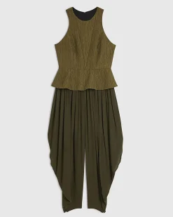 Khaki RI Studio Hybrid Hareem Jumpsuit
