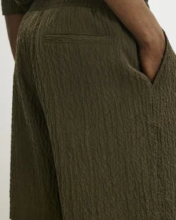 Khaki RI Studio Pleated Shorts