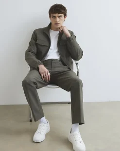 Khaki Skinny Fit Comfort Stretch Trousers