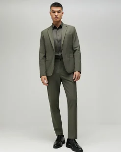 Khaki Skinny Fit Comfort Stretch Suit Jacket