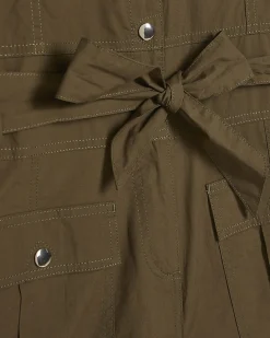 Khaki Sleeveless Utility Playsuit