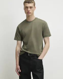 Khaki Slim Fit Cotton Lightweight T-Shirt