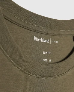 Khaki Slim Fit Cotton Lightweight T-Shirt