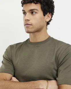 Khaki Slim Fit Cotton Midweight T-Shirt