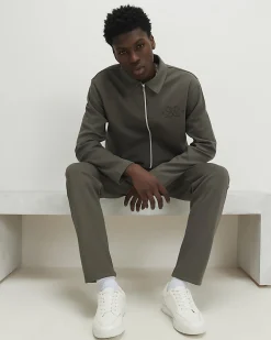Khaki Slim Fit Interlock Monogram Joggers