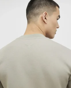 Khaki Slim Fit Nylon Pocket Sweatshirt