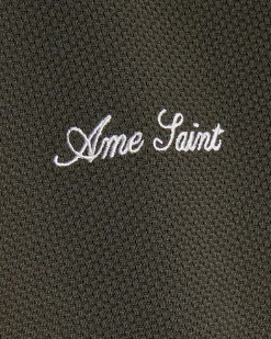 Khaki Slim Fit Textured Crew Neck T-Shirt