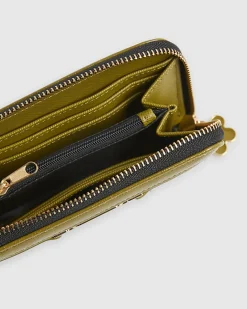 Khaki Tab Front Medium Purse