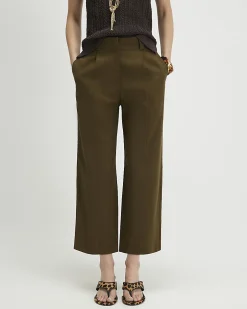 Khaki Tailored Culottes