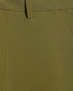 Khaki Tailored Wide Leg Trousers