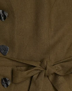 Khaki Tie Waist Top