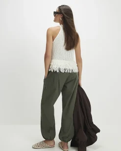 Khaki Utility Cargo Cuffed Joggers