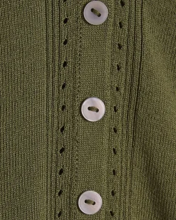Khaki V Neck Cardigan