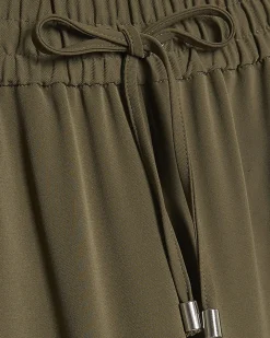 Khaki Wide Leg Tailored Joggers