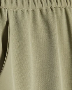 Khaki Wide Leg Trousers