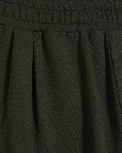 Khaki Wide Leg Waffle Textured Joggers