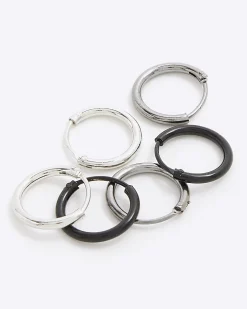 Metal Pack of 3 Multi Mixed Hoop Earrings