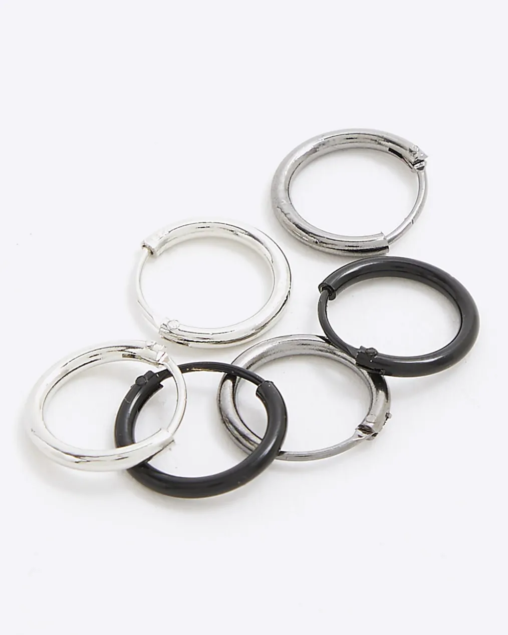 Metal Pack of 3 Multi Mixed Hoop Earrings