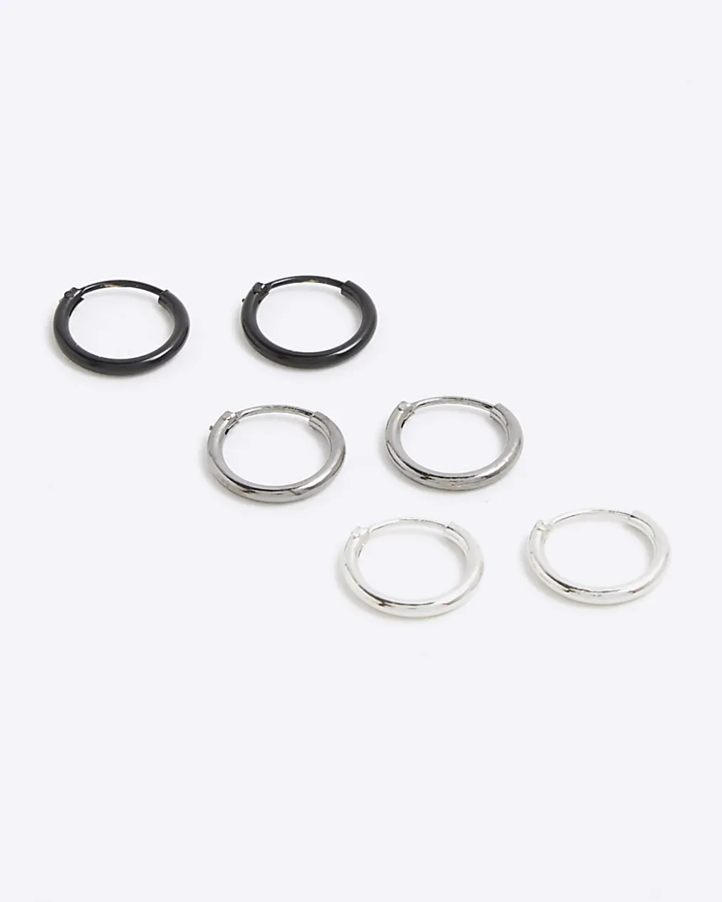 Metal Pack of 3 Multi Mixed Hoop Earrings