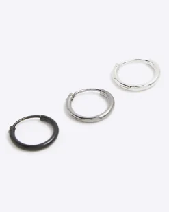 Metal Pack of 3 Multi Mixed Hoop Earrings