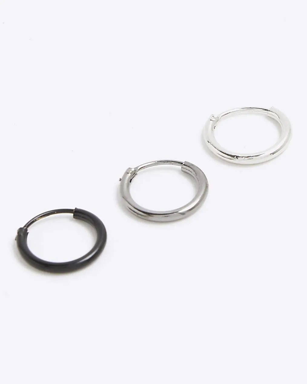 Metal Pack of 3 Multi Mixed Hoop Earrings