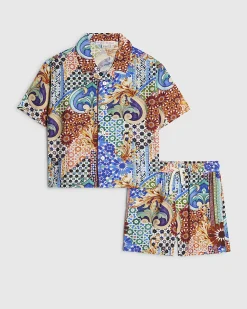 Mini Boys Blue Shirt & Short Set
