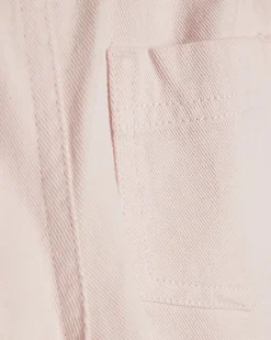 Mini Girls Pink Drawstring Wide Leg Jeans