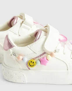 Mini Girls White Charm Trainers