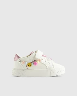 Mini Girls White Charm Trainers