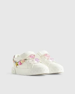Mini Girls White Charm Trainers
