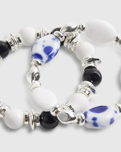 Multi Colour 2 Pack Stretch Bracelets