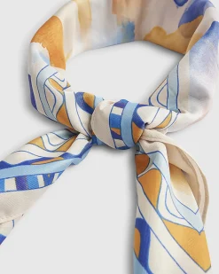 Multi Colour abstract print scarf
