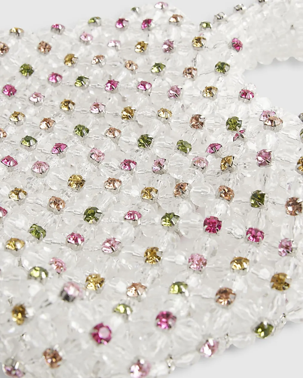 Multi Colour Diamante Beaded Clutch Bag