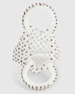 Multi Colour Diamante Beaded Clutch Bag