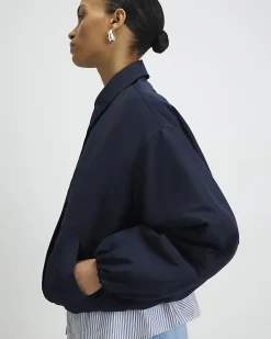 Naby Bubble Hem Bomber Jacket