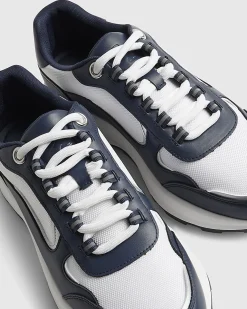 Navy Colour Block Trainers